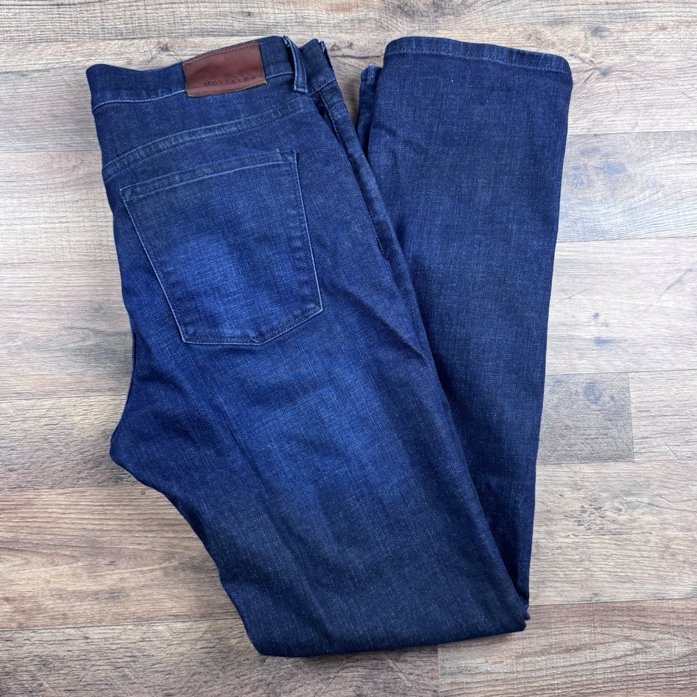 Mott and Bow Jeans Mens 33x32 Blue Slim Straight 5-Pocket Dark Denim